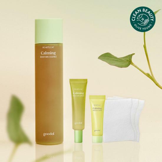 韓國Goodal 純魚腥草舒緩精華液150ml +保濕精華液20ml +保濕霜10ml +10片化妝棉
