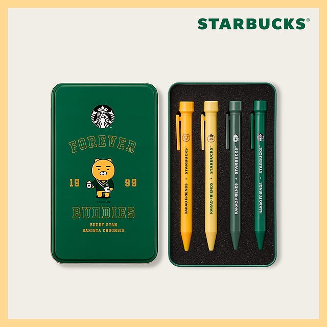 韓國 STARBUCKS X KAKAO FRIENDS 原子筆套裝 (4P)