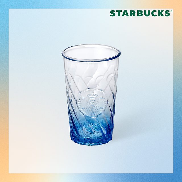 韓國 STARBUCKS - French Summer Line Glass 法式夏線玻璃杯 444ml