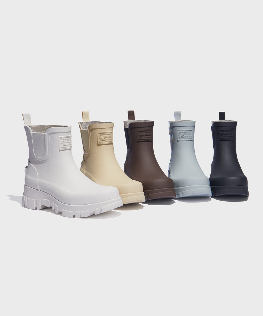 韓國 Rockfish Weatherwear - FLATFORM CHELSEA RAIN BOOTS - 5color