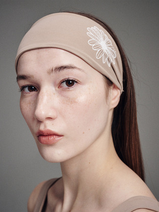 韓國 Mardi Mercredi ACTIF - BEURRE ULTIMATE COMFORT WIDE HEADBAND THEFLOWER_BEIGE IVORY 