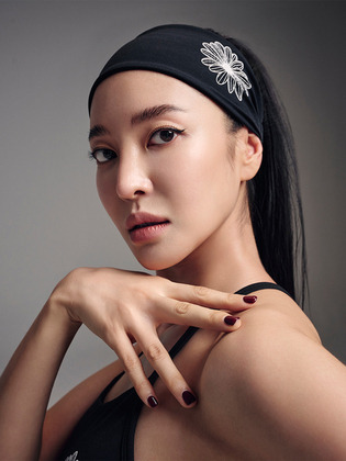 韓國 Mardi Mercredi ACTIF - BEURRE ULTIMATE COMFORT WIDE HEADBAND THEFLOWER_BLACK IVORY 