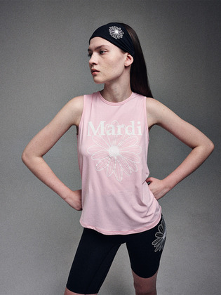 韓國 Mardi Mercredi ACTIF - AIRLIFT SLEEVELESS TANK TOP FLOWERMARDI_LIGHT PINK IVORY