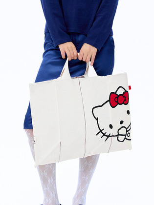 韓國 JOSEPH & STACEY - Lucky Pleats Knit XL Hello Kitty Vanilla