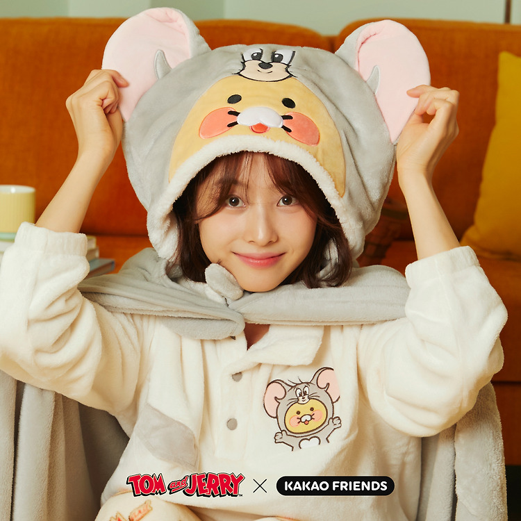 韓國 KAKAO FRIENDS X TOM & JERRY - Wearable Blanket Turpy_Chunshik