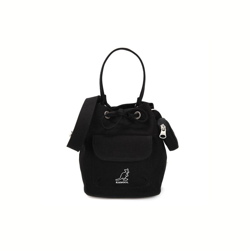 韓國 KANGOL - Lucky Canvas Bucket Bag 3951 Black