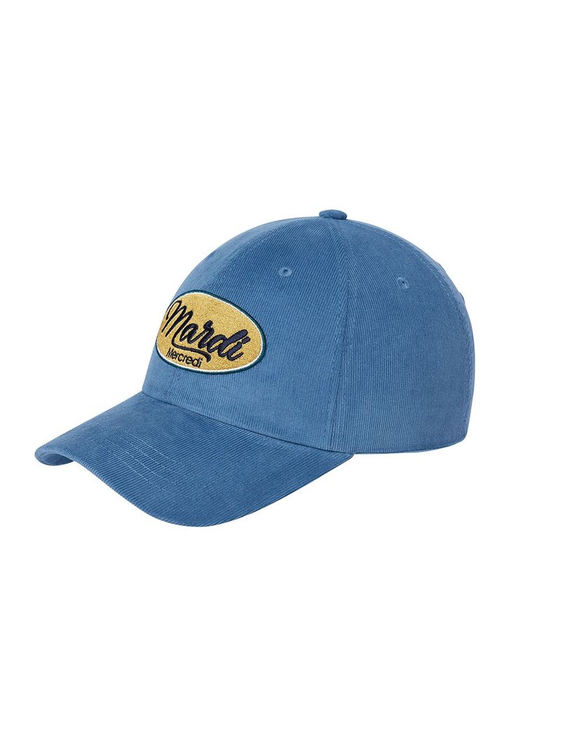 ［韓國限時優惠！］Mardi Mercredi - CORDUROY BALL CAP MARDI VINTAGE LOGO_BLUE 