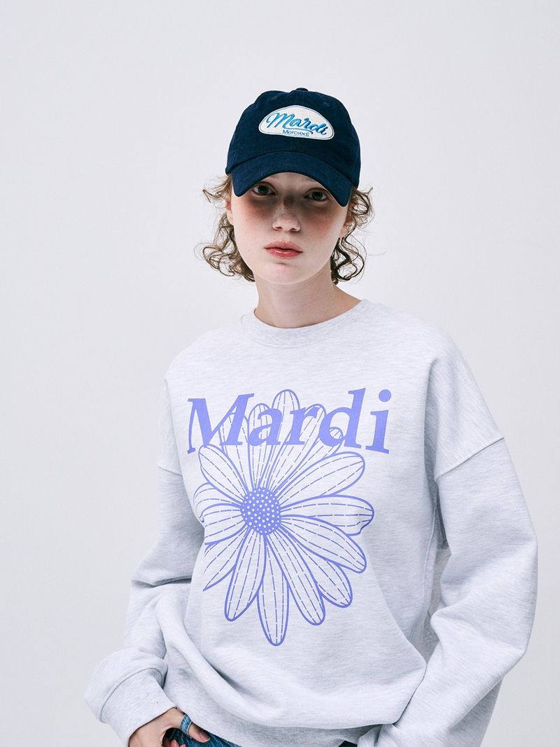 Mardi Mercredi - SWEATSHIRT FLOWERMARDI_HEATHER PURPLE