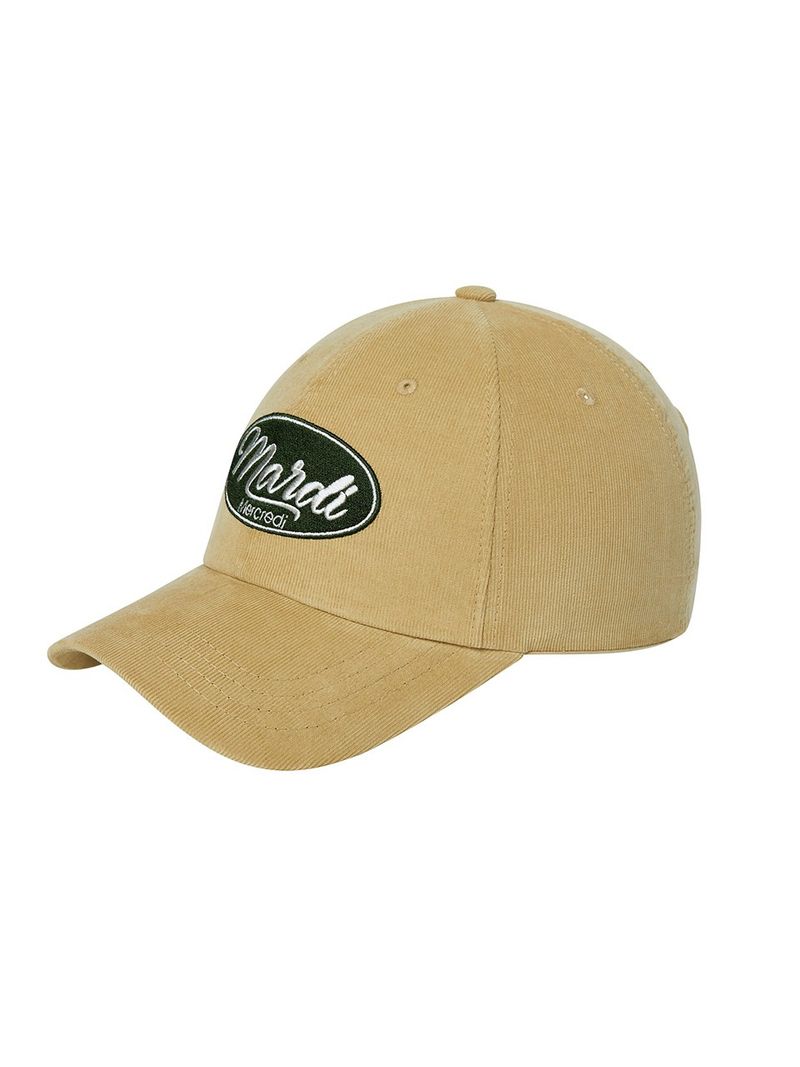 ［韓國限時優惠！］Mardi Mercredi - CORDUROY BALL CAP MARDI VINTAGE LOGO_BEIGE
