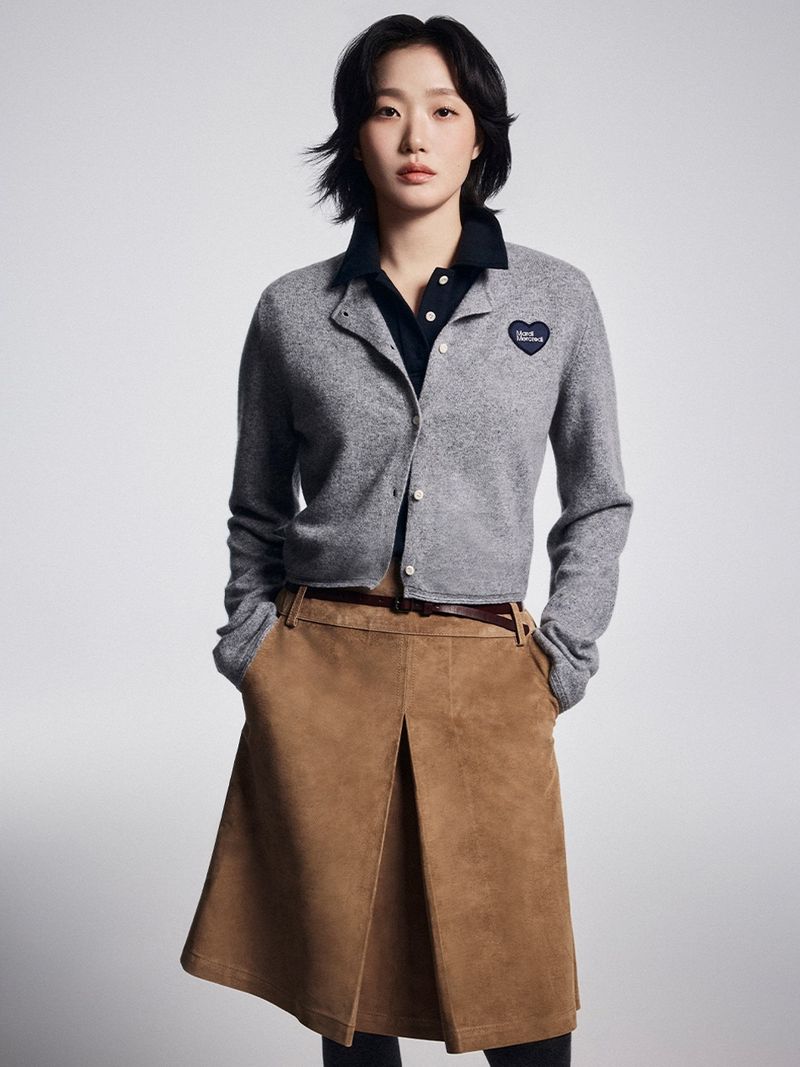 Mardi Mercredi - SUEDE MIDI SKIRT_CAMEL