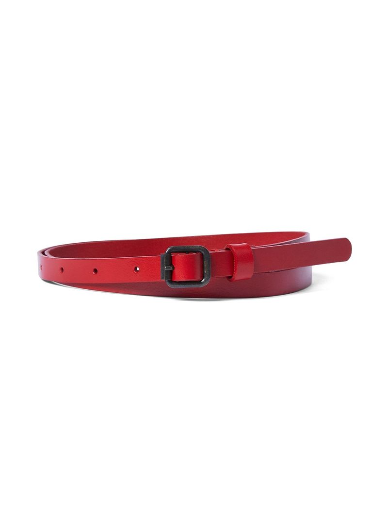 Mardi Mercredi - LEATHER BELT ESSENTIAL_RED