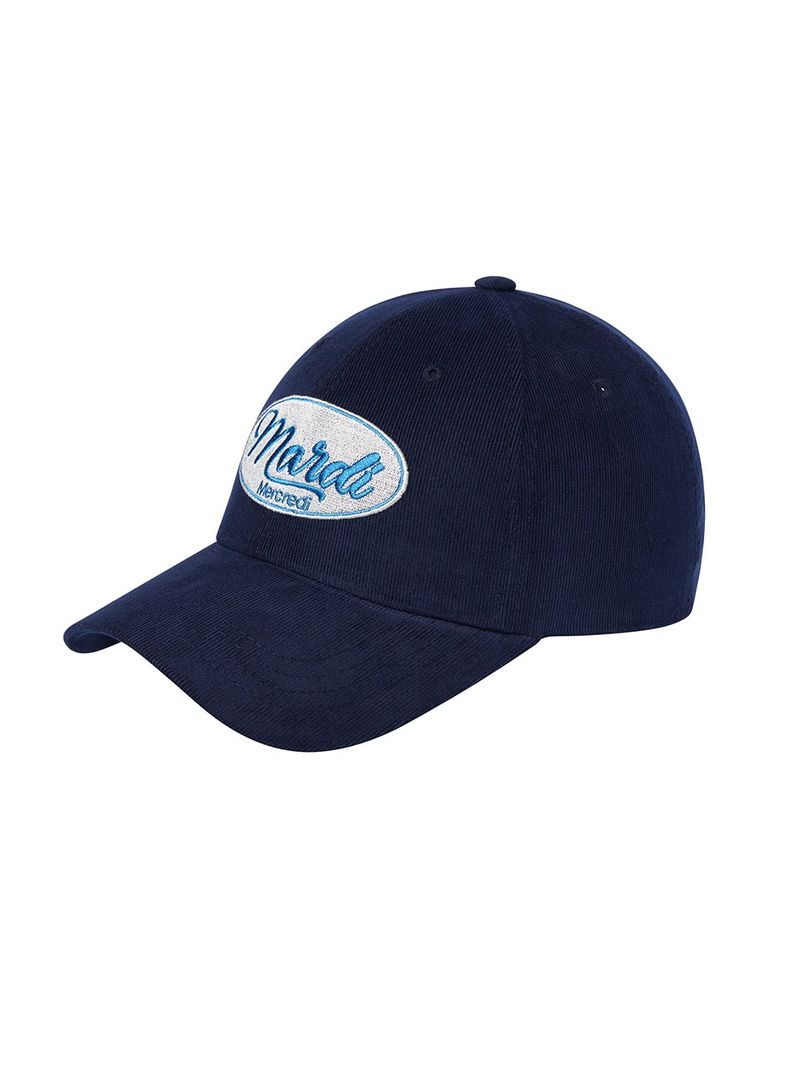 ［韓國限時優惠！］Mardi Mercredi - CORDUROY BALL CAP MARDI VINTAGE LOGO_NAVY 