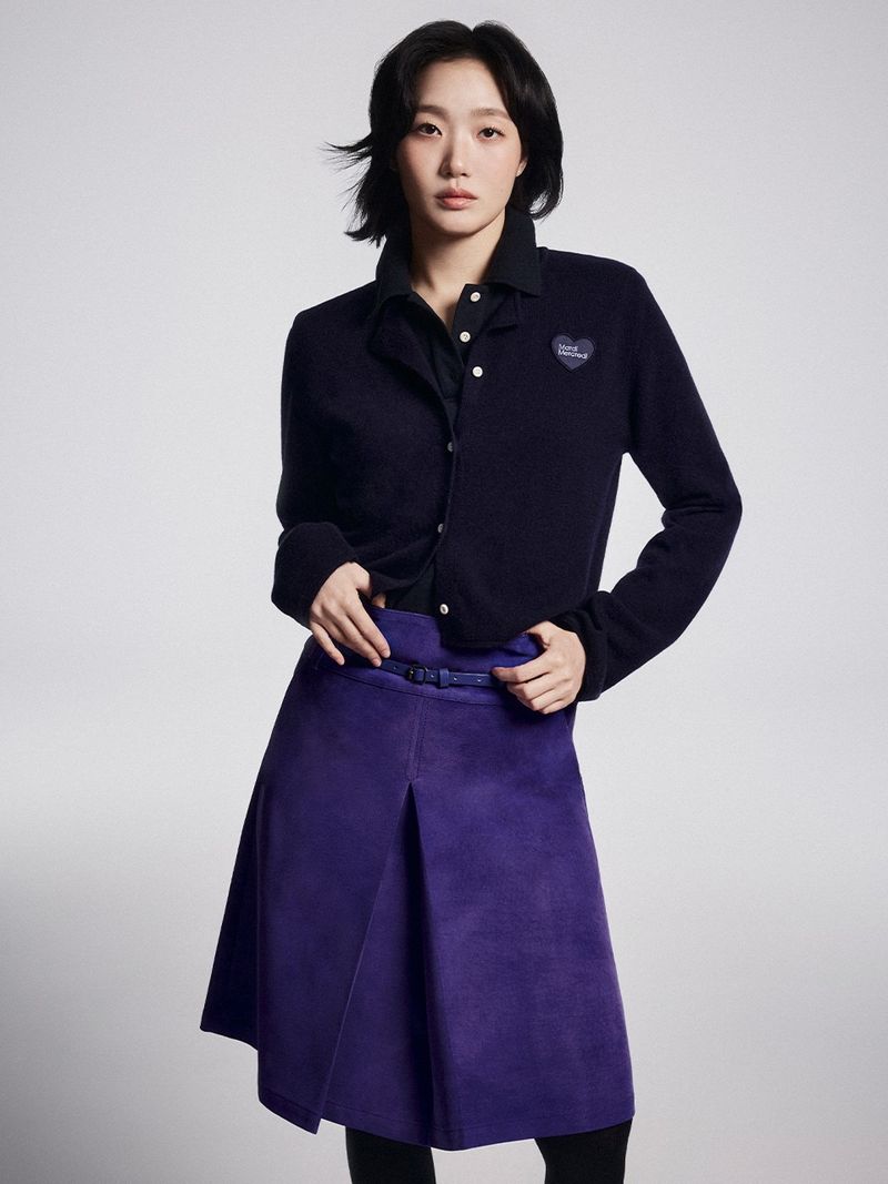 Mardi Mercredi - SUEDE MIDI SKIRT_PURPLE 
