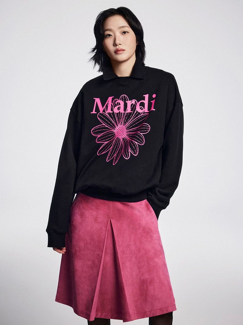 Mardi Mercredi - SUEDE MIDI SKIRT_PINK 