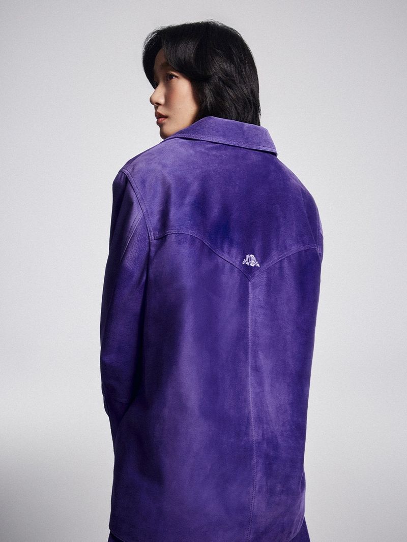 Mardi Mercredi - SUEDE OVERSIZED JACKET_PURPLE 