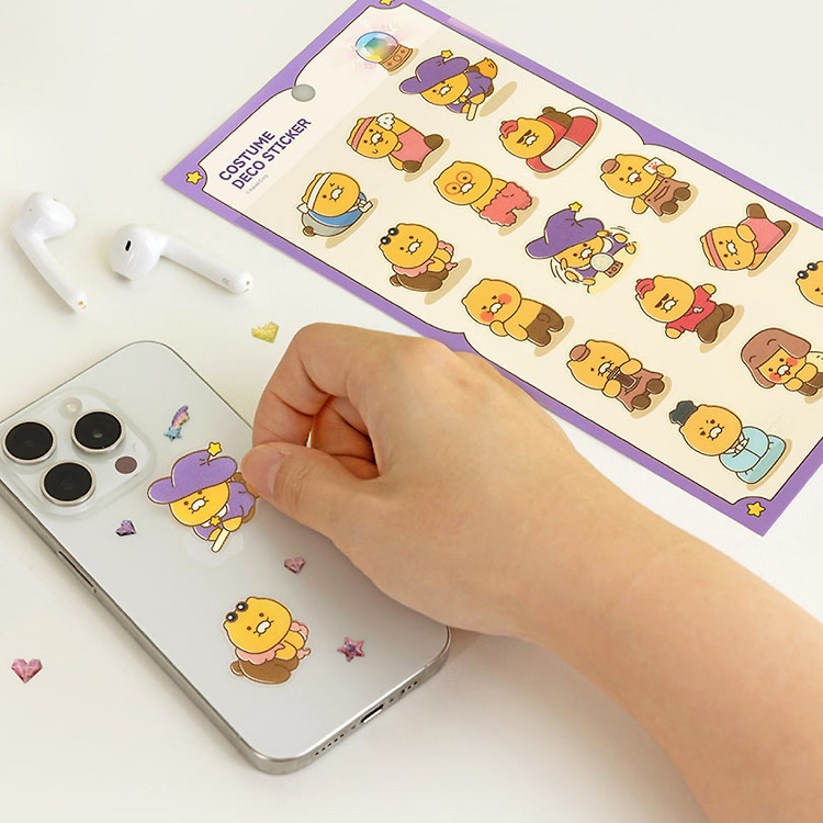 韓國 Kakao Friends - Chunsik 衣服裝飾貼紙 (紫色)