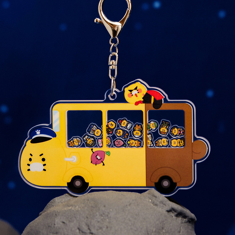 韓國 Kakao Friends - 春植巴士造型壓克力搖搖鑰匙圈