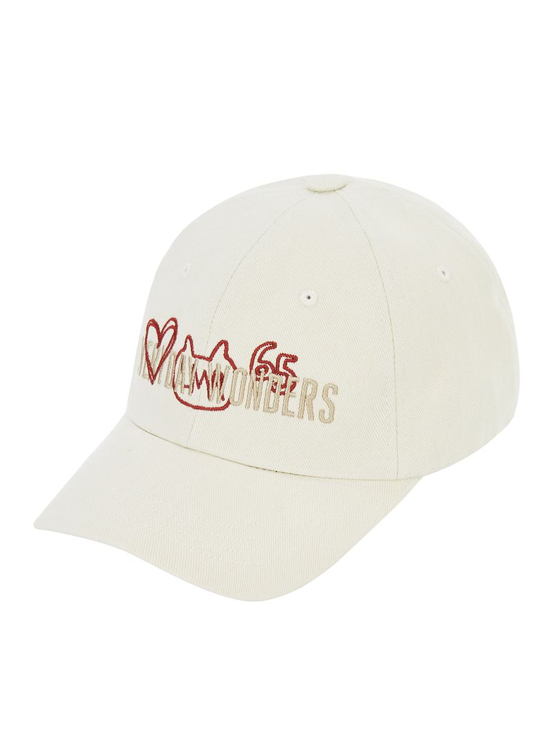 韓國 LMR -  Drawing Graphic Lettering Ball Cap IVORY