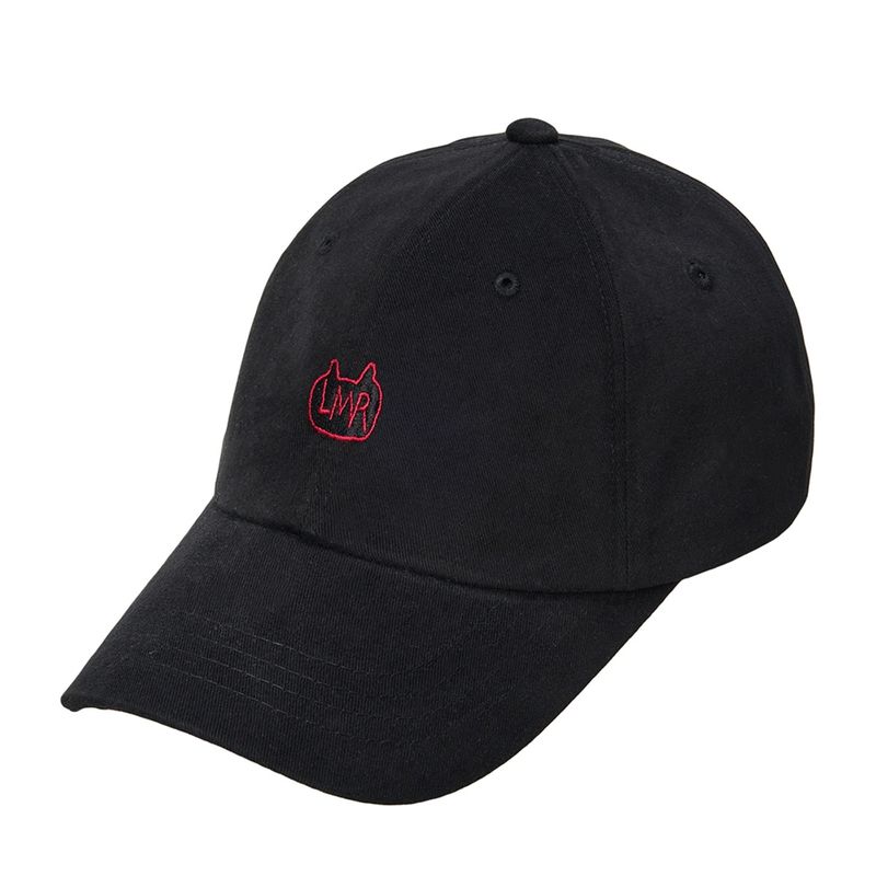 韓國 LMR -  Basic Embroidered Logo Ball Cap BLACK