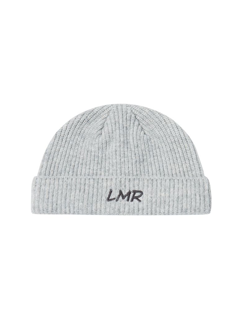 韓國 LMR -  Lettering Logo Embroidered Beanie GREY
