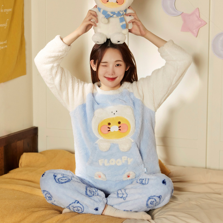韓國 KAKAO FRIENDS - Fluffy Friends Sleeping Pajamas (Women)_Chunshik