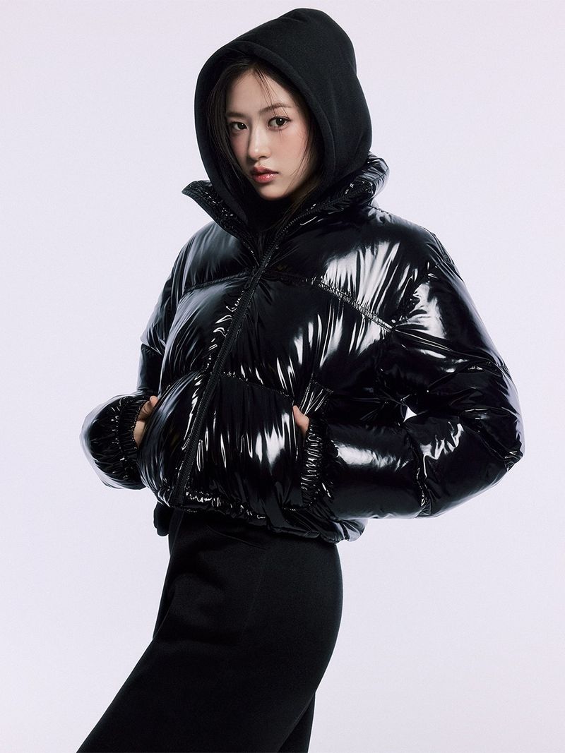 Mardi Mercredi - CROPPED DOWN JACKET HIGHGLOSS_BLACK - MARDI MERCREDI