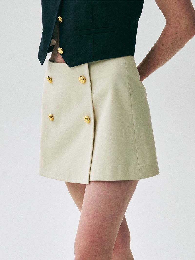 Mardi Mercredi - CLASSIC MINI SKIRT_IVORY