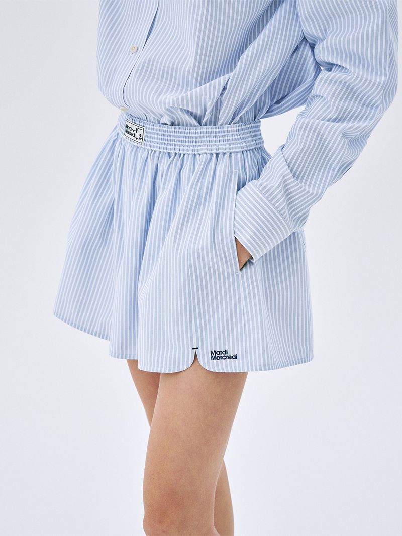 Mardi Mercredi - COTTON SHORTS STRIPE_NAVY 