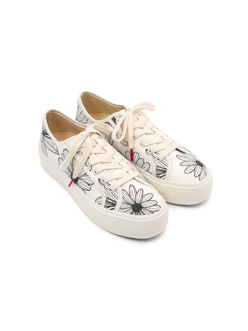 Mardi Mercredi - FLOWERMARDI PLATFORM SNEAKERS_IVORY - MARDI MERCREDI | 마르디 메크르디
