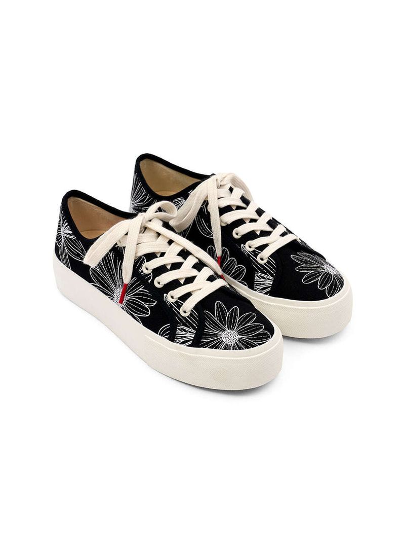 Mardi Mercredi - FLOWERMARDI PLATFORM SNEAKERS_BLACK - MARDI MERCREDI | 마르디 메크르디