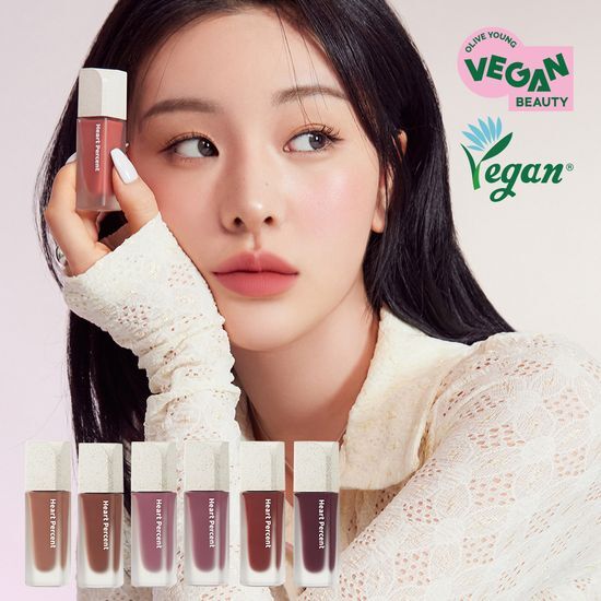 韓國 Olive Young 特別優惠套裝 - Heart Percent Dote On Mood Blurry Fog Tint 霧面唇釉