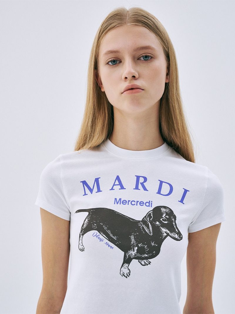 Mardi Mercredi - CROPPED TSHIRT DDANJI_WHITE PURPLE