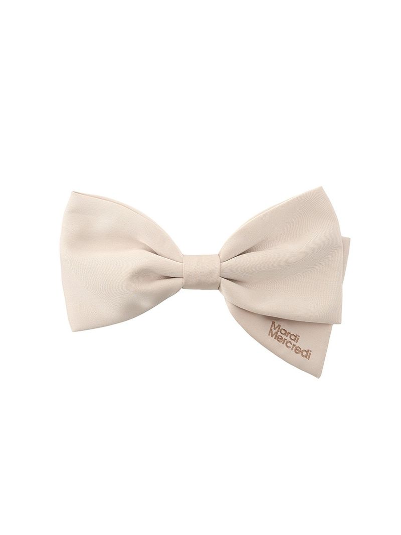 Mardi Mercredi - SILK BOW HAIR CLIP_LIGHTBEIGE 