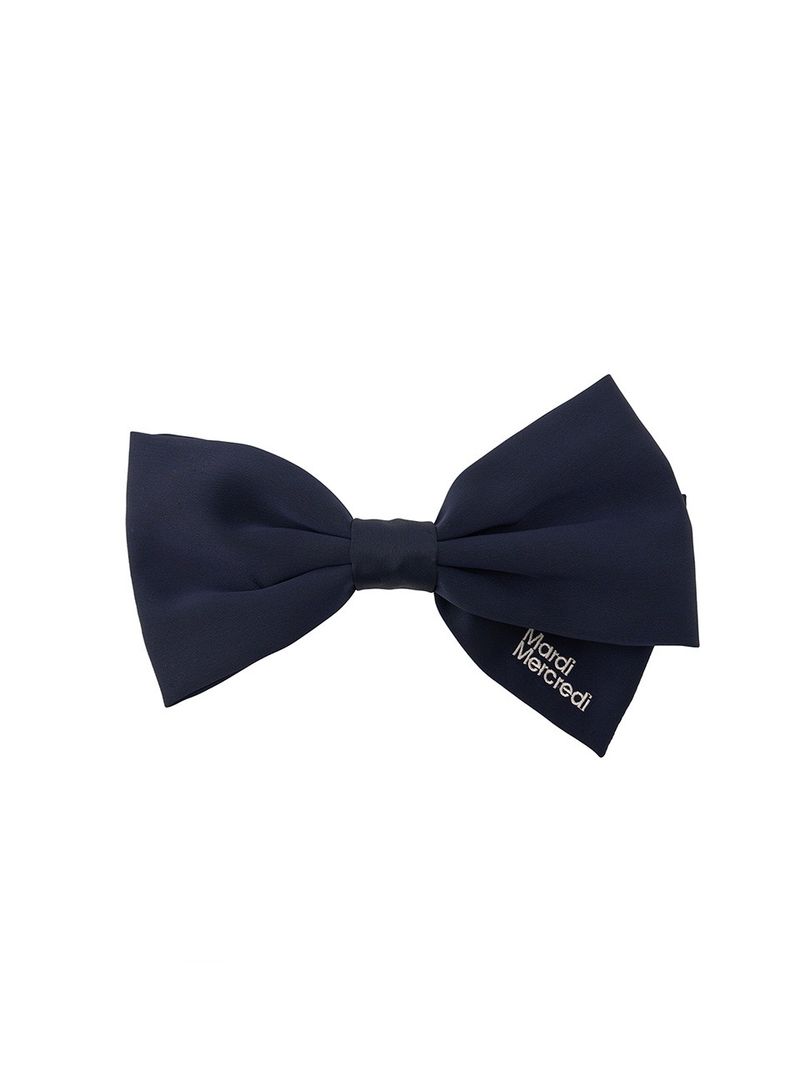 Mardi Mercredi - SILK BOW HAIR CLIP_NAVY