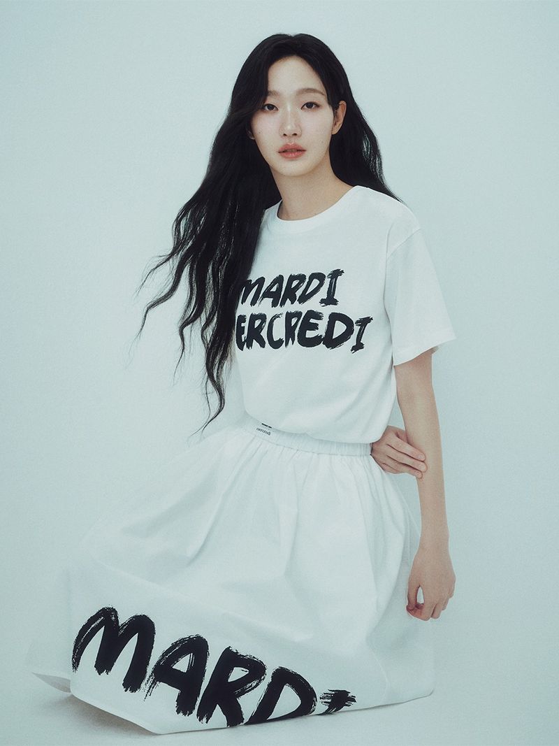 Mardi Mercredi - TSHIRT BRUSH LOGO_IVORY BLACK