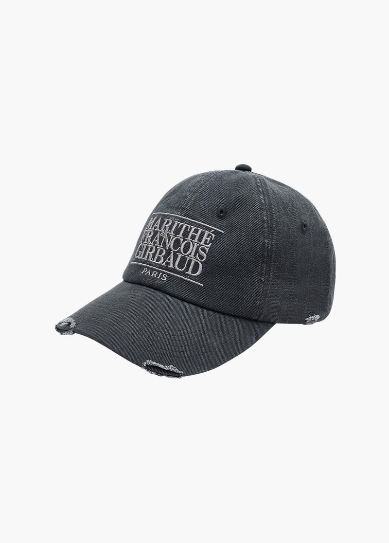 【MARITHE】CLASSIC LOGO DAMAGED OVERFIT CAP 韓國直送MARITHE FRANCOIS GIRBAUD - CLASSIC LOGO DAMAGED