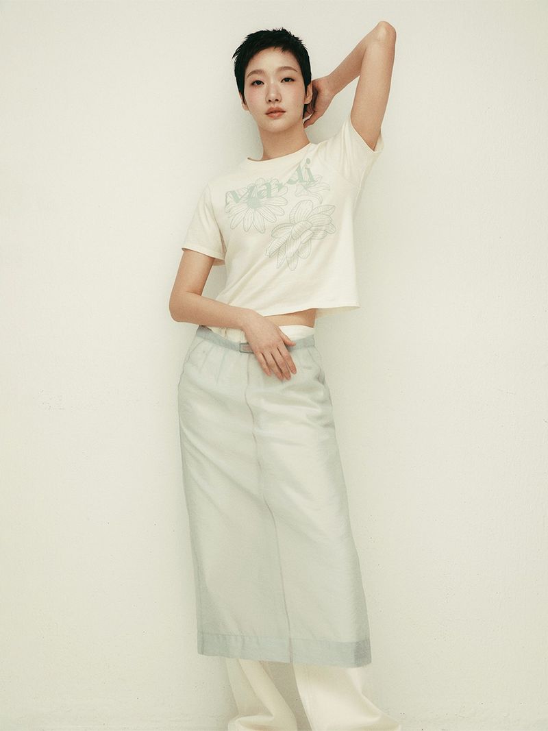 Mardi Mercredi - SHEER MAXI LAYERED SKIRT_MINT