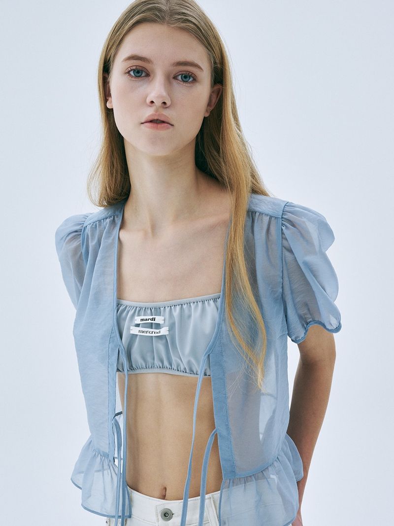 Mardi Mercredi - SATIN LAYERED BUSTIER DOUBLE LABEL_SILVER