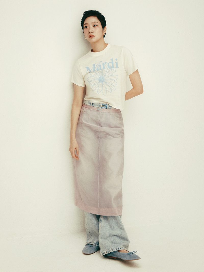 Mardi Mercredi - SHEER MAXI LAYERED SKIRT_PINK