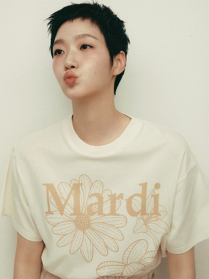 Mardi Mercredi - TSHIRT TRIPLE FLOWER_CREAM PEANUT 