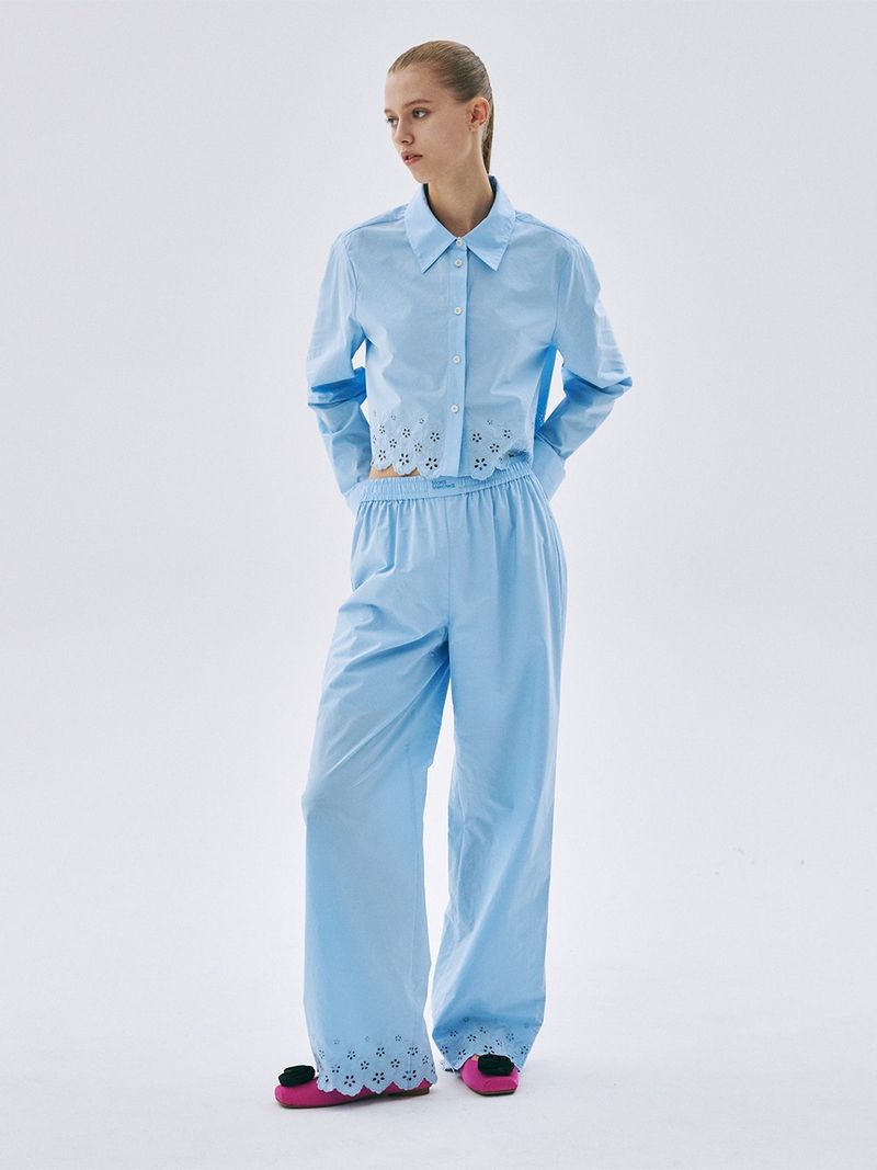 Mardi Mercredi - PANTS PUNCHING DETAIL_SKY