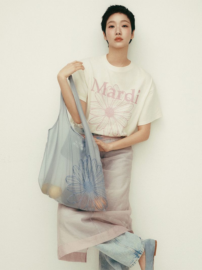 Mardi Mercredi - SHEER BAG FLOWER_BLUE
