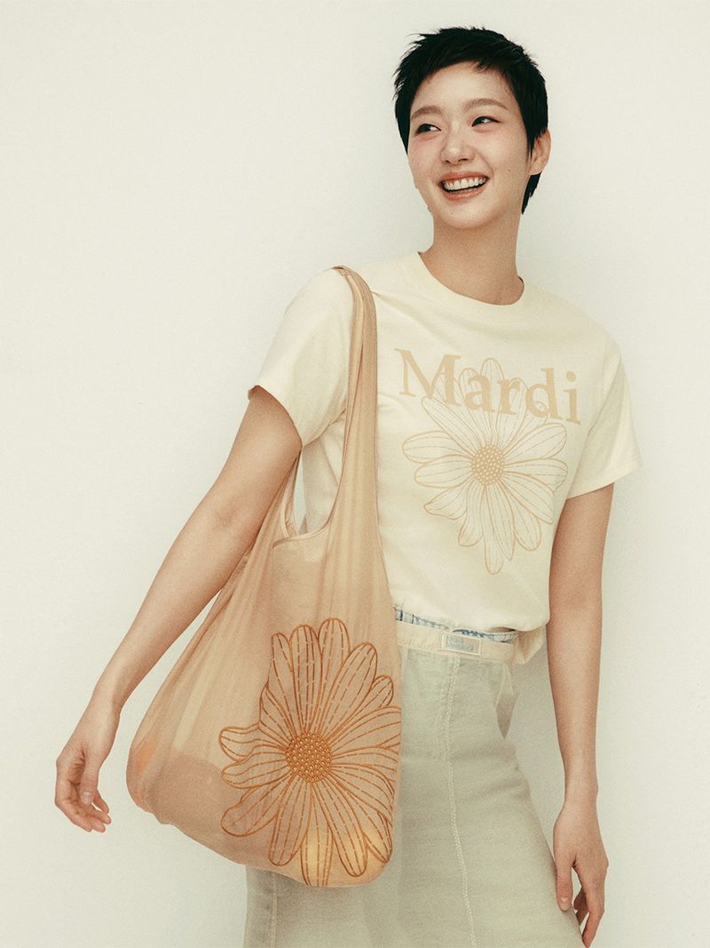 Mardi Mercredi - SHEER BAG FLOWER_BEIGE