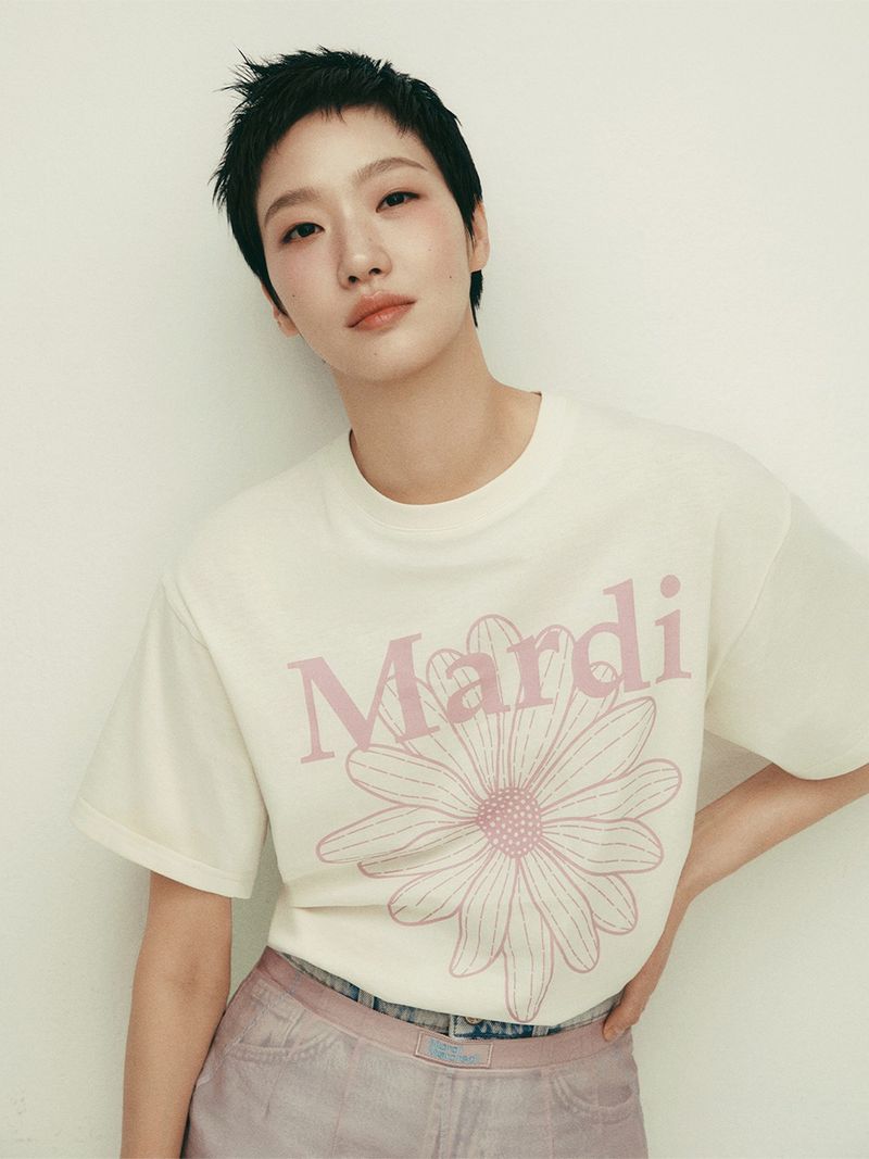 Mardi Mercredi - TSHIRT FLOWERMARDI_CREAM PINKLAVENDER