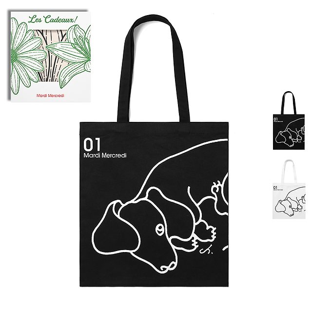 韓國 MARDI MERCREDI - CANVAS BAG DDANJI CH.01 臘腸狗帆布袋