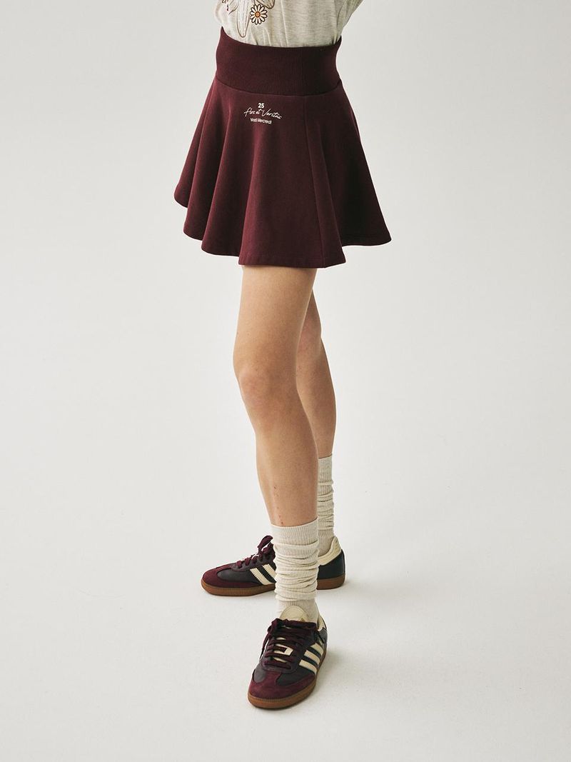Mardi Mercredi - FLARE MINI SKIRT ORIGINALIS 25_BURGUNDY 