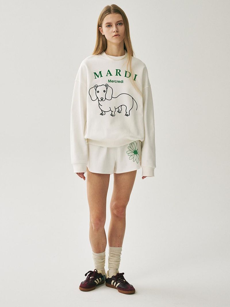 Mardi Mercredi - SWEATSHIRT DDANJI CH.06_WHITE GREEN 