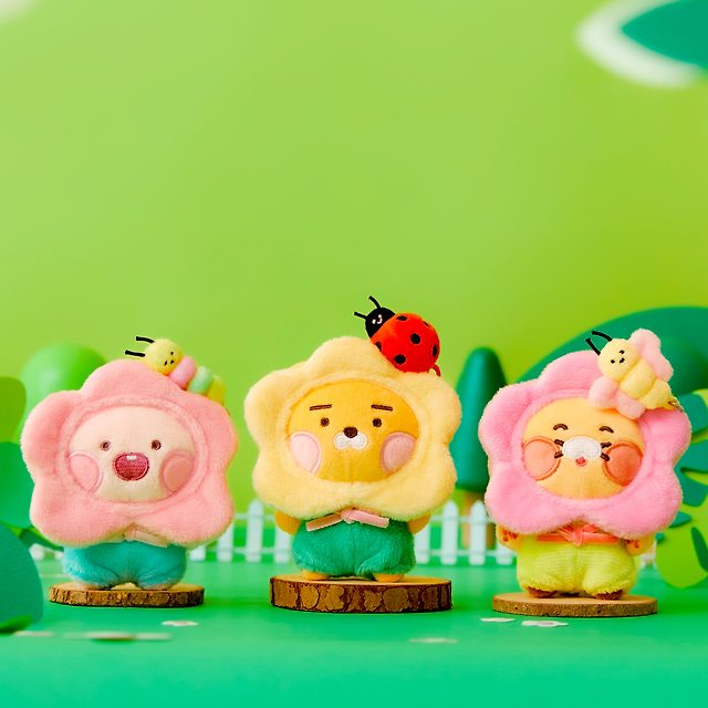 韓國 Kakao Friends - 春天花花吊飾公仔鑰匙圈 (Little Apeach)
