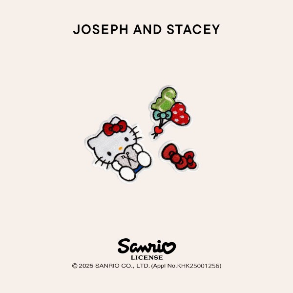 韓國 JOSEPH AND STACEY - Lucky Hello Kitty Embroidery Wappen Set Love