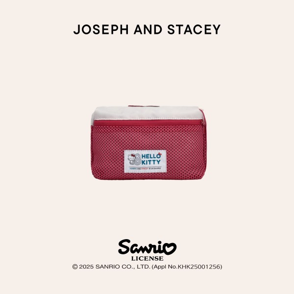 韓國 JOSEPH AND STACEY - Mesh Pouch Small Hello Kitty Red White